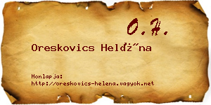 Oreskovics Heléna névjegykártya